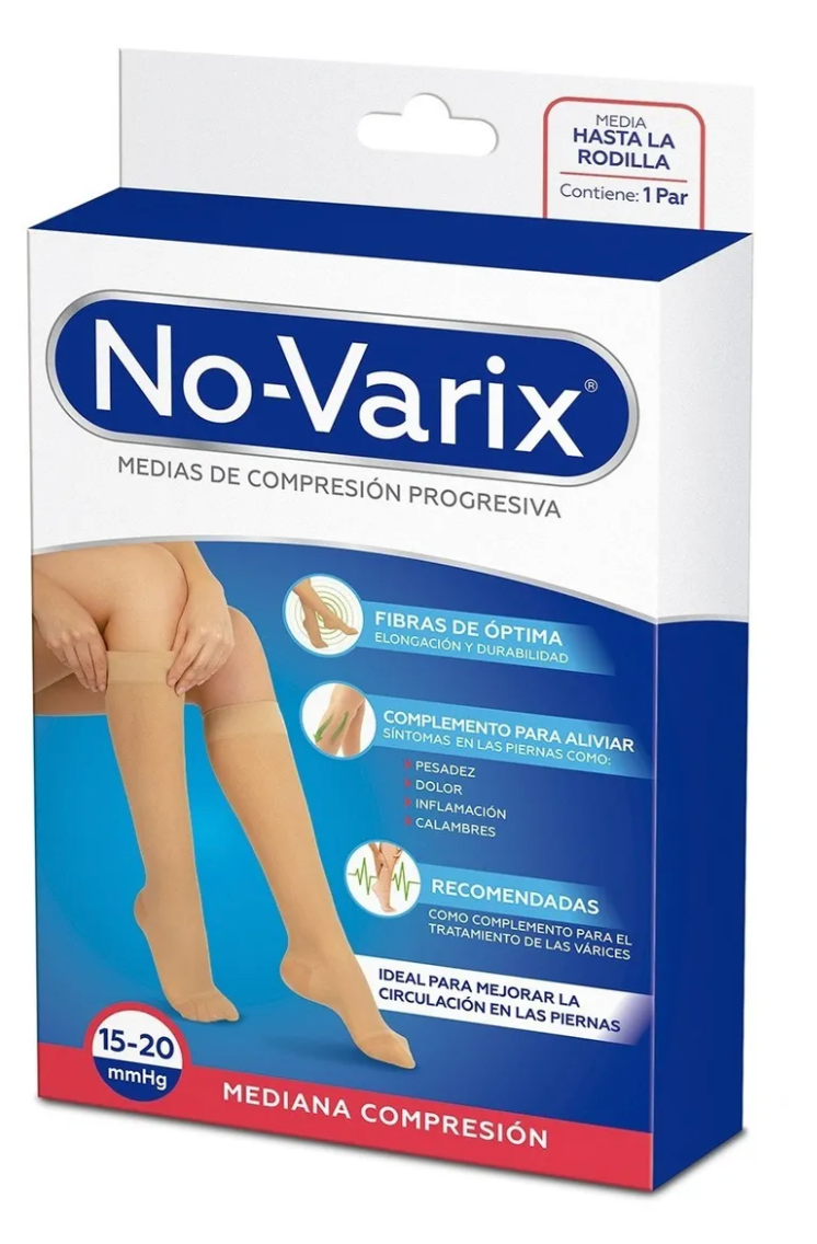 Media Compresiva Hasta La Rodilla No-varix 15/20