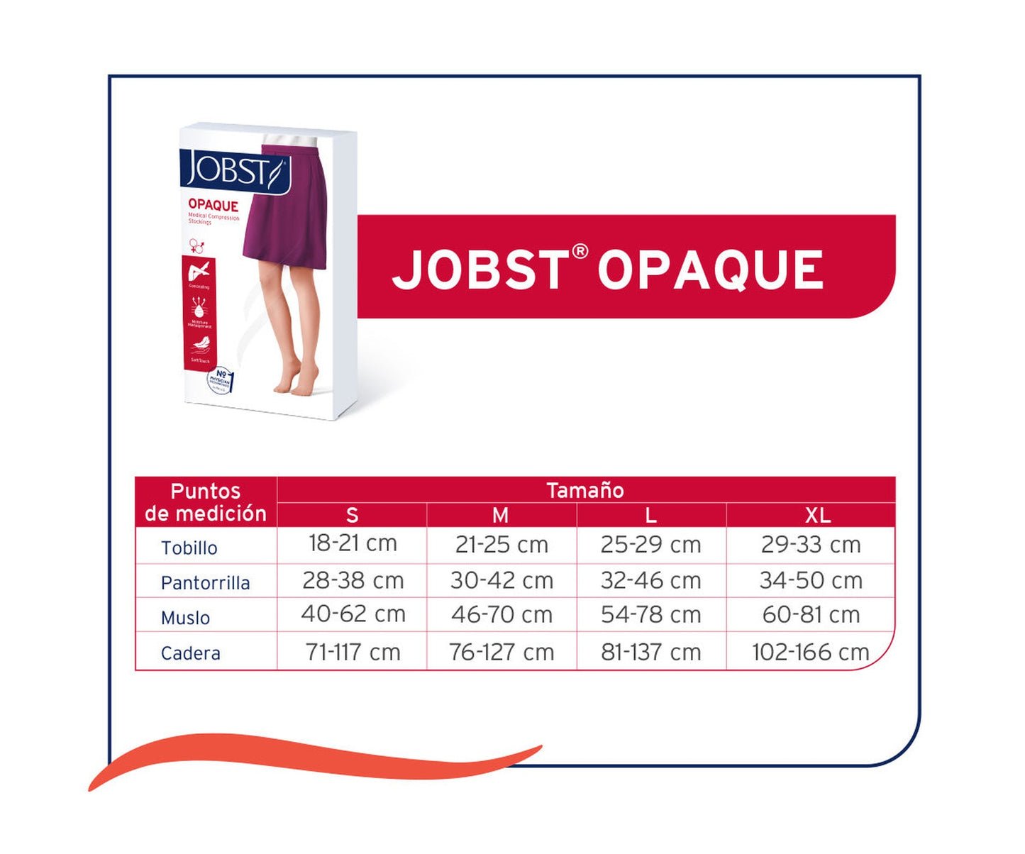 Media Compresiva Hasta El Muslo Jobst Opaque 20/30