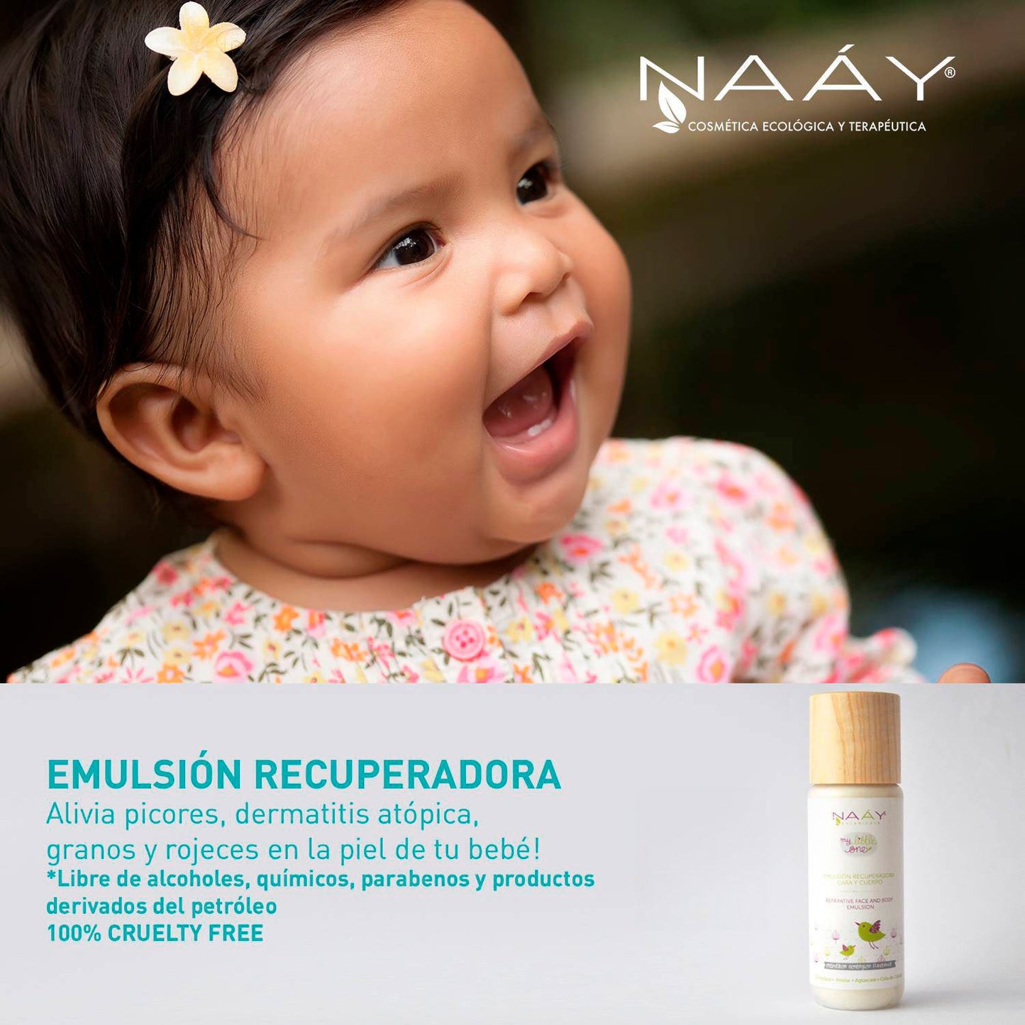 Emulsión Recuperadora Naay Pieles Sensibles Bebés y Adultos