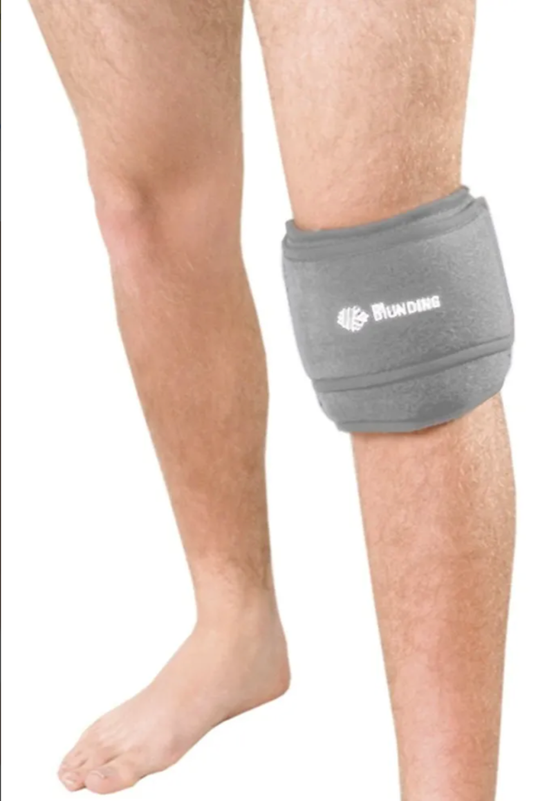 Compresa frio calor con textil para fijar en la rodilla con velcro