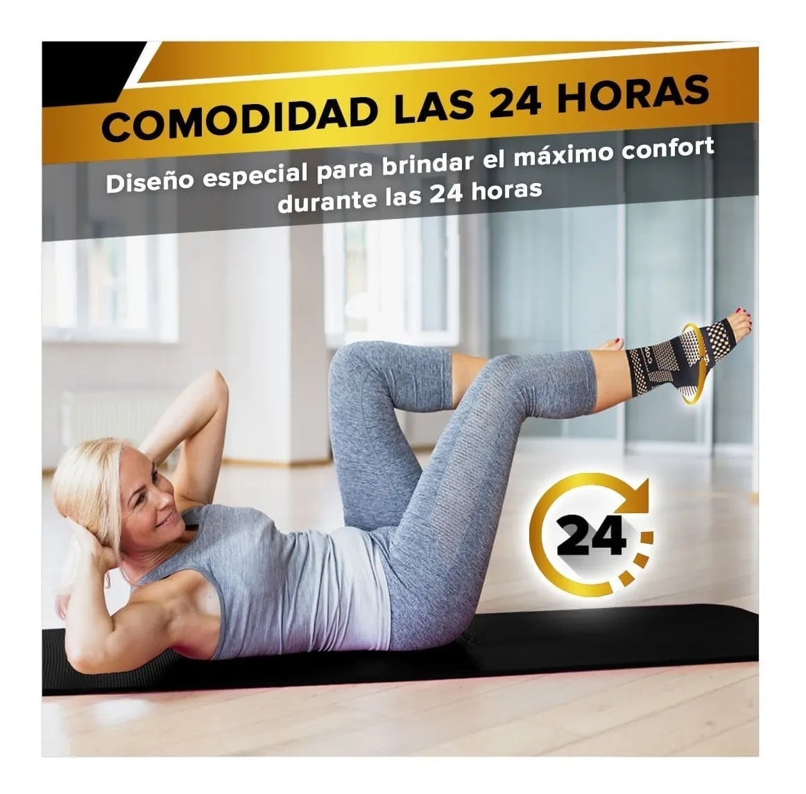Tobillera Elástica de Compresión con Cobre – 1 Unidad