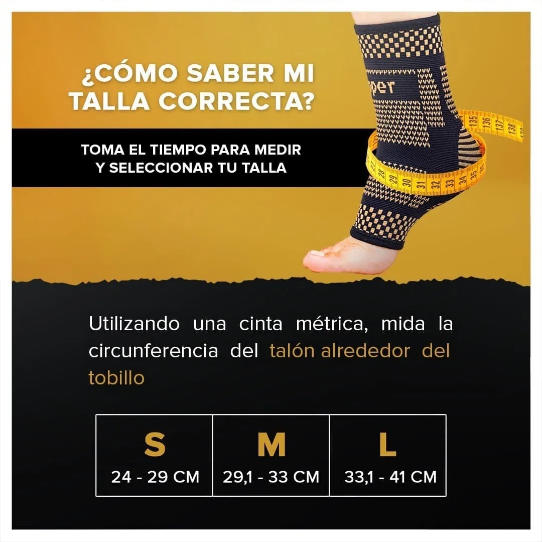 Tobillera Elástica de Compresión con Cobre – 1 Unidad