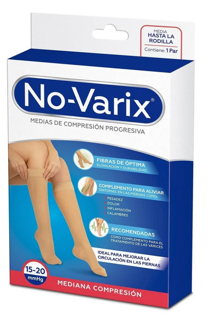 Media Compresiva Hasta La Rodilla No-varix 15/20