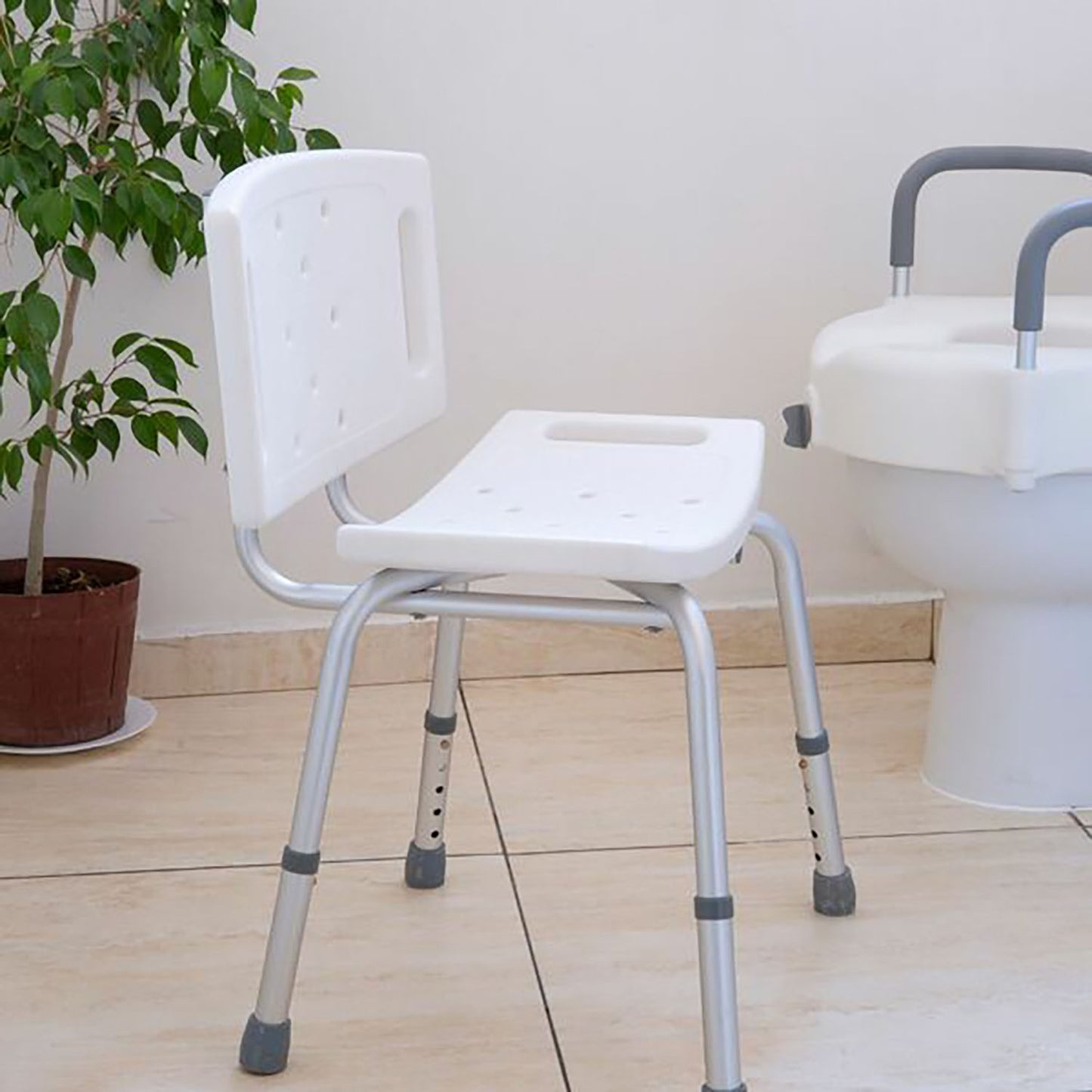 Silla Para Ducha, Para Adulto Mayor, Regulable, Blunding.