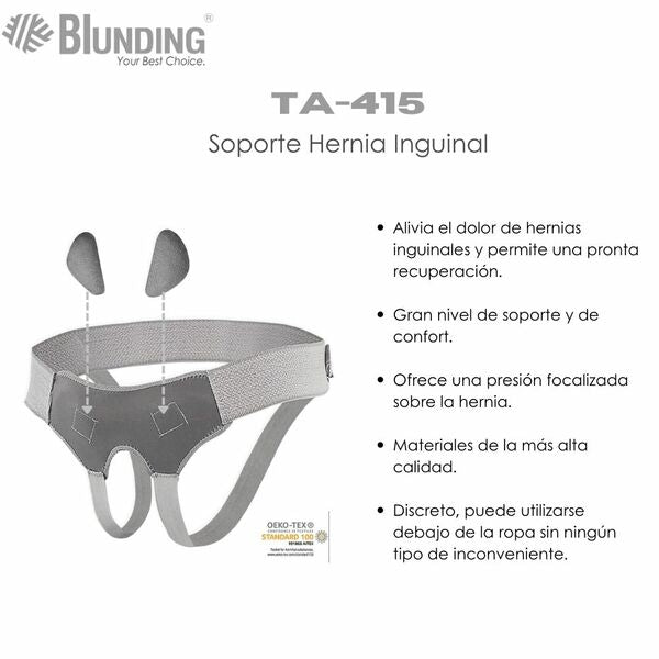 Soporte Para Hernia Inguinal Con Oclusores - Blunding