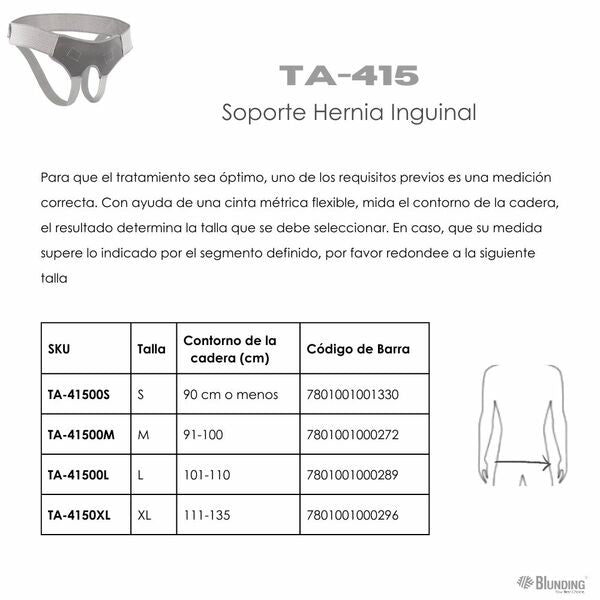 Soporte Para Hernia Inguinal Con Oclusores - Blunding