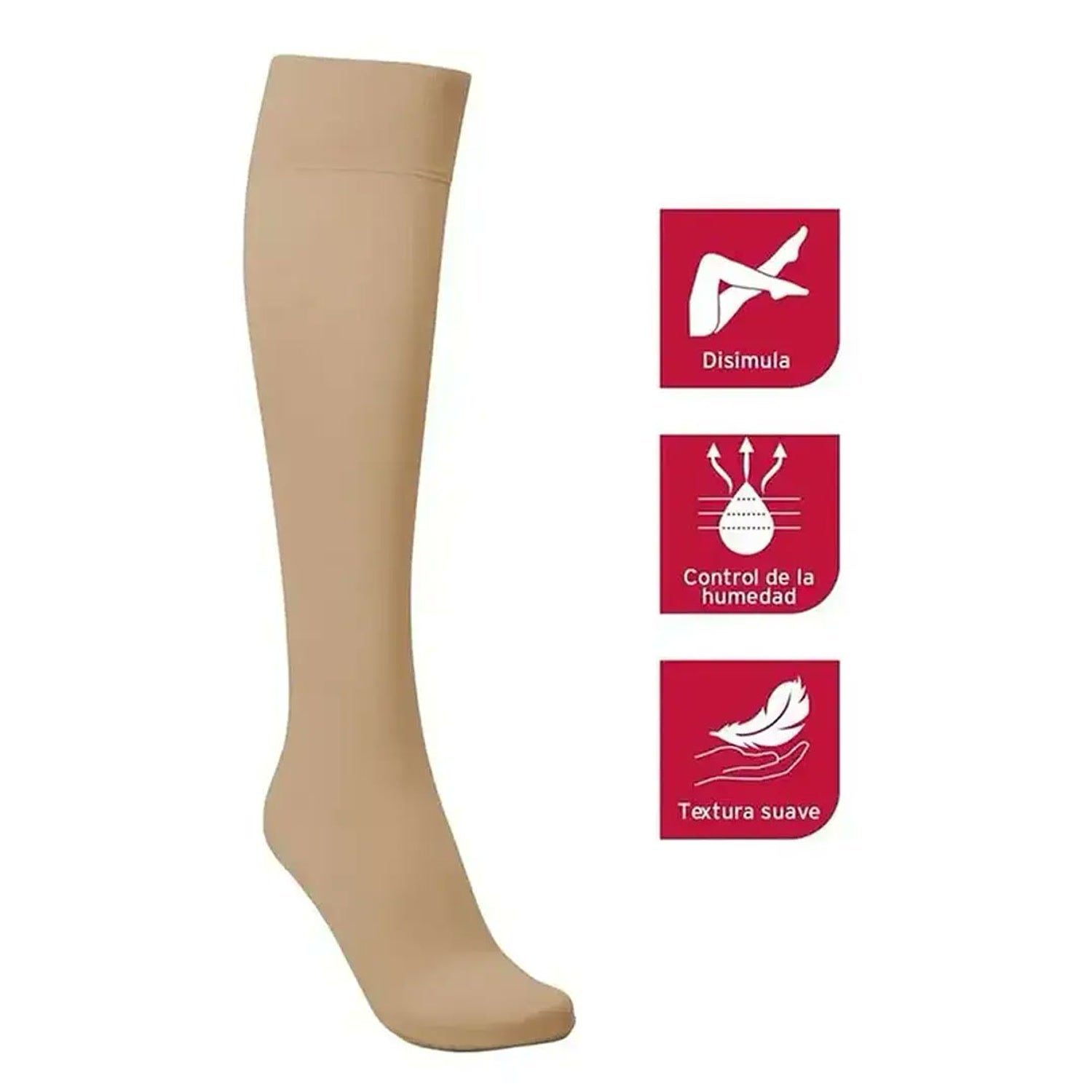 Media compresiva JOBST Opaque 15-20 mmHg hasta la rodilla talla L