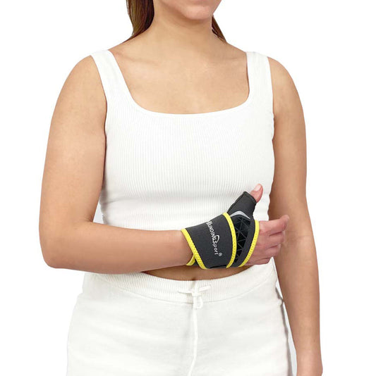 Muñequera inmovilizadora con ferula en el pulgar