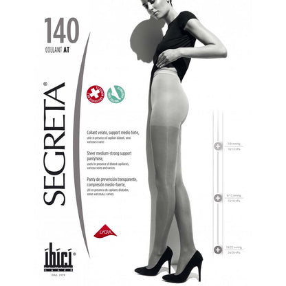 Panty completa hasta la cadera, panty compresiva para tratamiento y prevencion de varices 140 denier