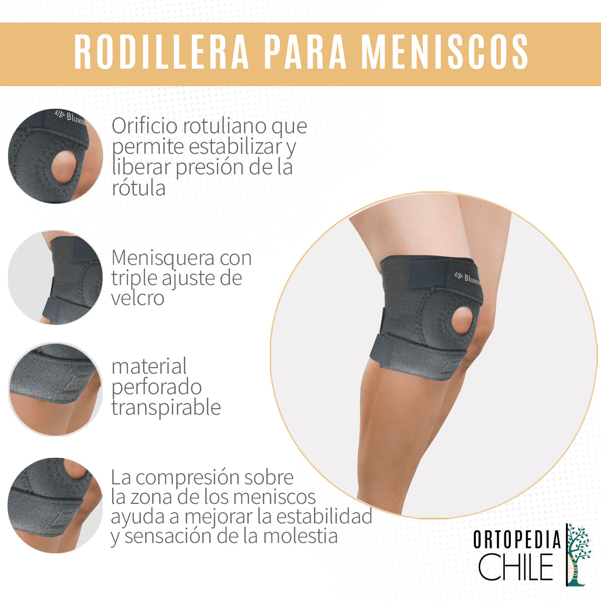 Rodillera Para Meniscos - Blunding
