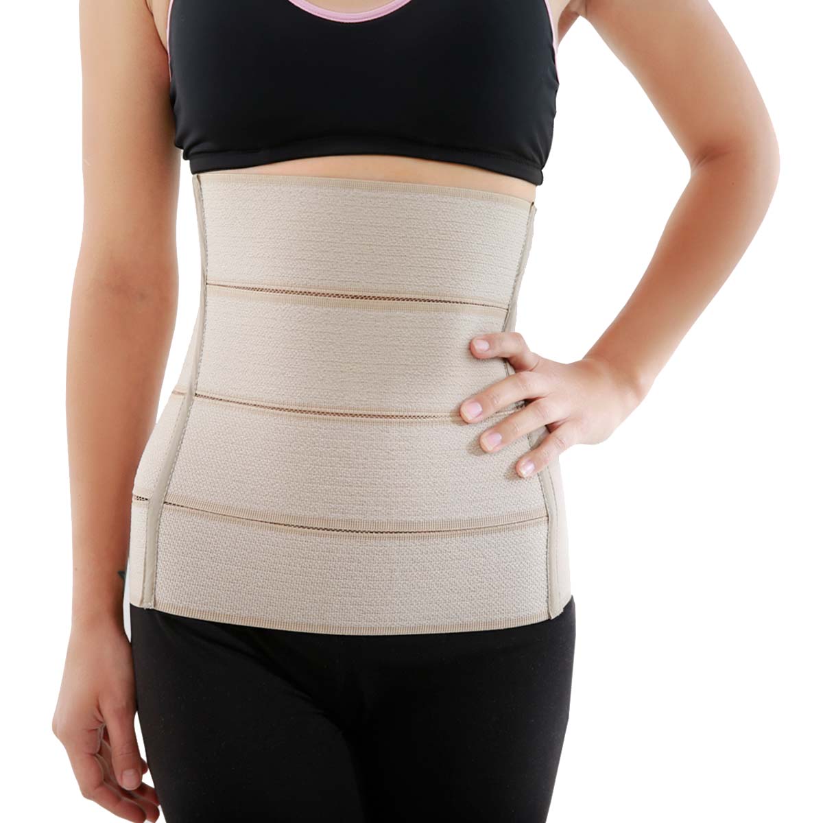 Faja abdominal con 4 bandas elasticas libre de latex marca blunding