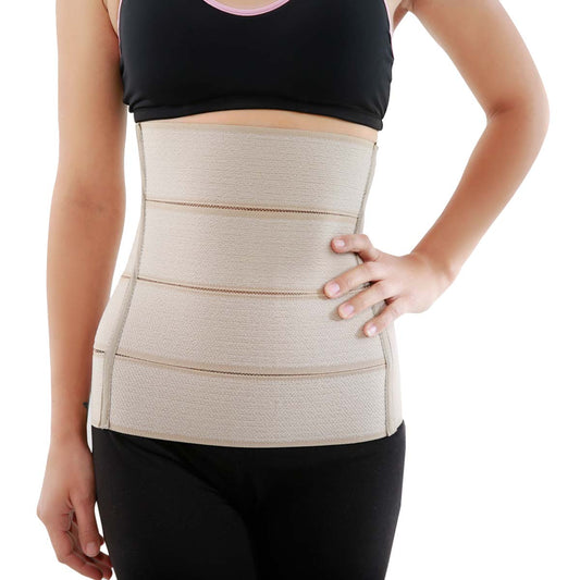 Faja abdominal con 4 bandas elasticas libre de latex marca blunding