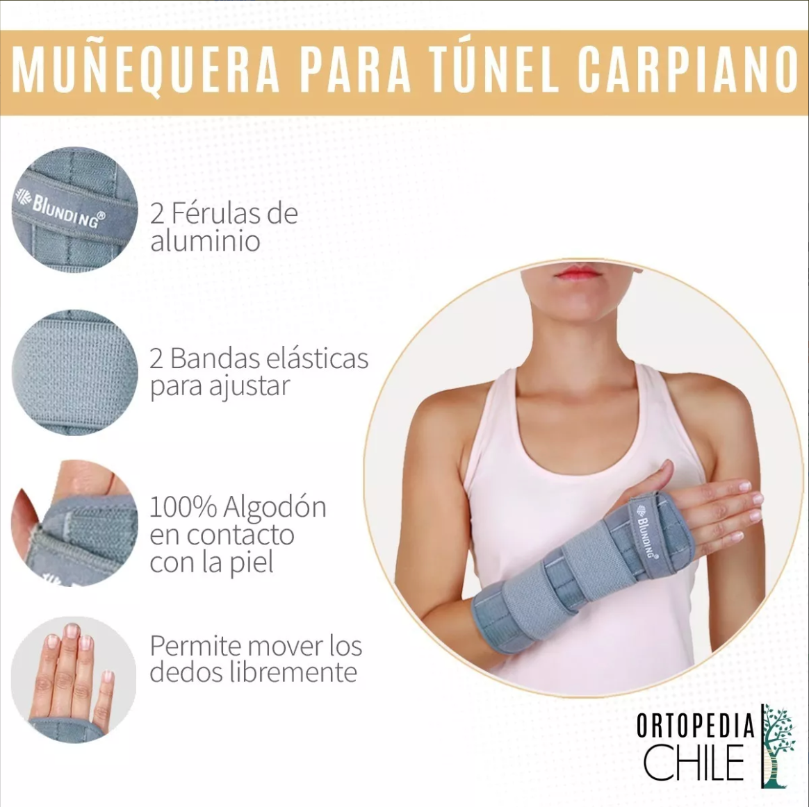 Muñequera Para Túnel Carpiano - Blunding – OrtopediaChileCL